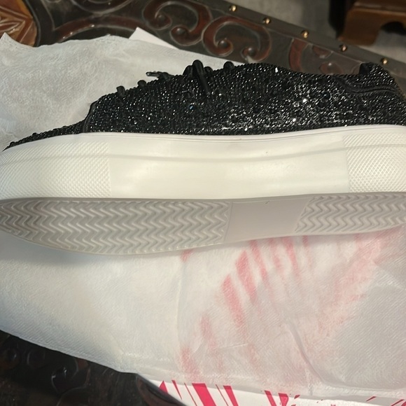 NWT corkys chunky heeled sneakers, rhinestone black - Picture 3 of 9
